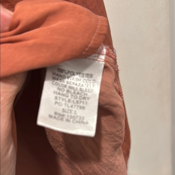 Umgee Brown Blouse with Mandarin Collar and Relaxed Fit - Picture 8 of 9